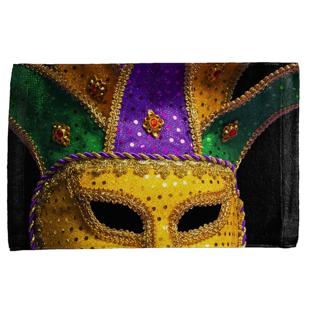 Mardi Gras Mask All Over Hand Towel Hand Towel Old Glory OS Multi 