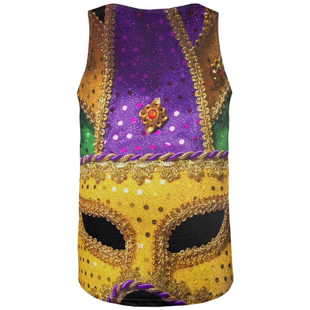 Mardi Gras Mask All Over Mens Tank Top Men's Tank Tops Old Glory   