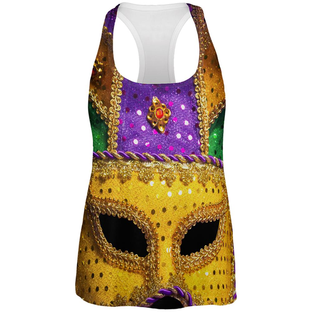 Mardi Gras Mask All Over Womens Work Out Tank Top Women's Tank Tops Old Glory 2XL Multi 