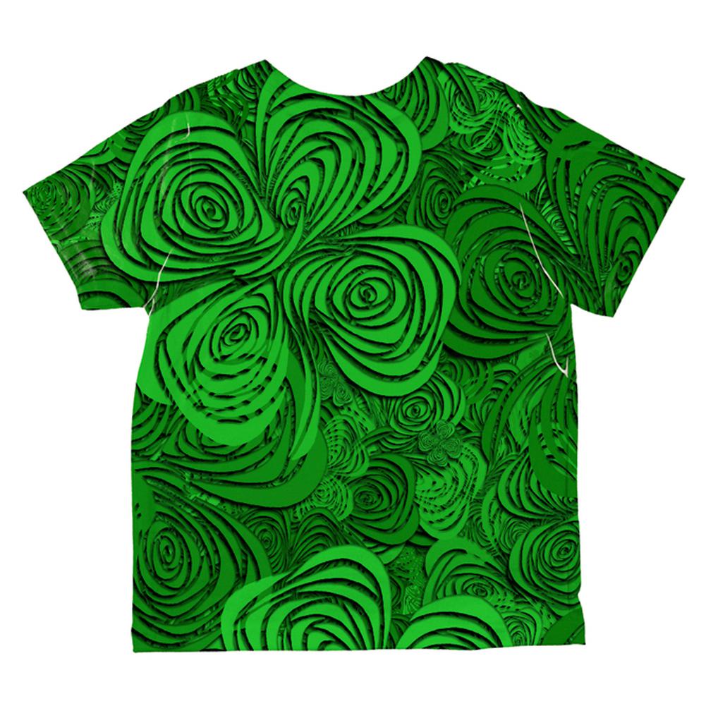 St Patricks Day Trippy Irish Clover Field All Over Toddler T Shirt Toddler T-Shirts Old Glory   