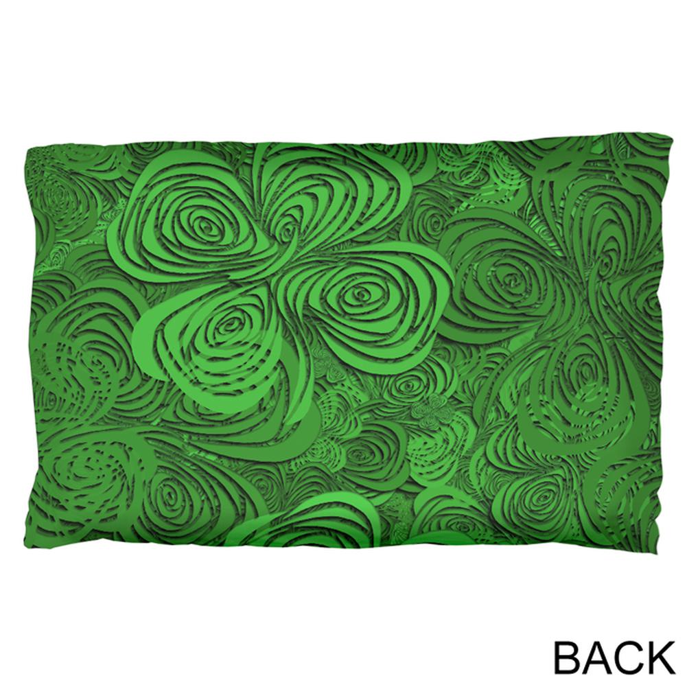 St Patricks Day Trippy Irish Clover Field Pillow Case Pillowcases Old Glory   