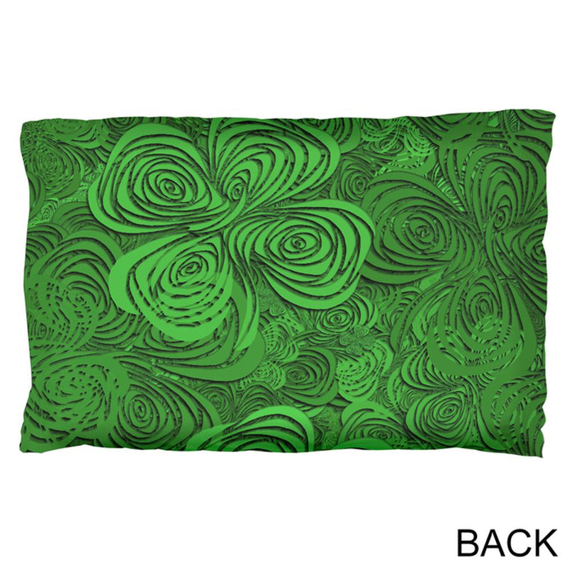 St Patricks Day Trippy Irish Clover Field Pillow Case Pillowcases Old Glory   