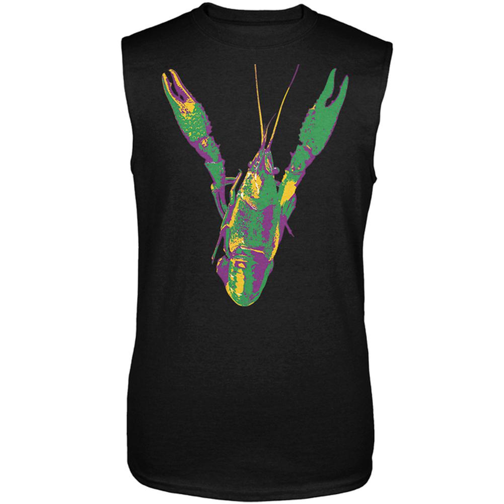 Mardi Gras Crawfish Mens Sleeveless Shirt Men's Sleeveless T-Shirts Old Glory 2XL Black 