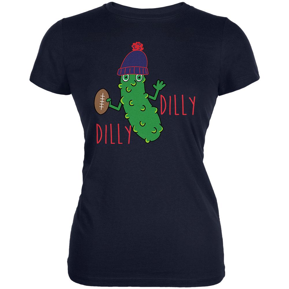 Vegetable Pickle Dilly Dilly Football Juniors Soft T Shirt Juniors T-Shirts Old Glory 2XL Navy 