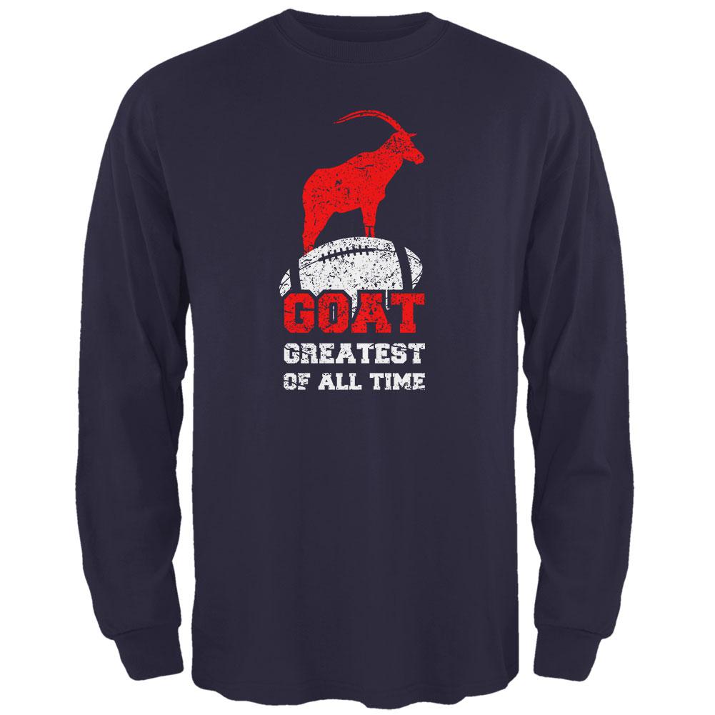 GOAT Greatest of all Time Mens Long Sleeve T Shirt Men's Long Sleeves Old Glory 2XL Navy 