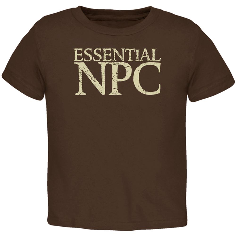 Essential NPC Gamer Funny Toddler T Shirt Toddler T-Shirts Old Glory 2T Brown 