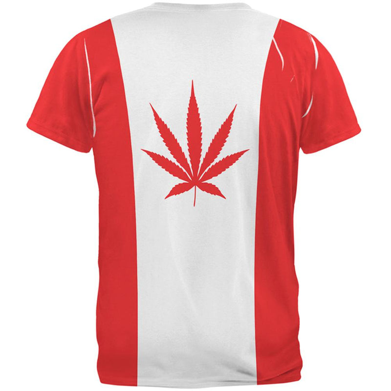 Canada Flag Pot Leaf Marijuana All Over Mens T Shirt Men's T-Shirts Old Glory   