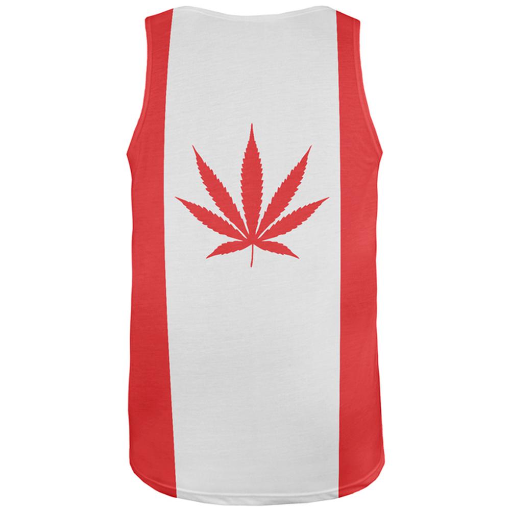 Canada Flag Pot Leaf Marijuana All Over Mens Tank Top Men's Tank Tops Old Glory   