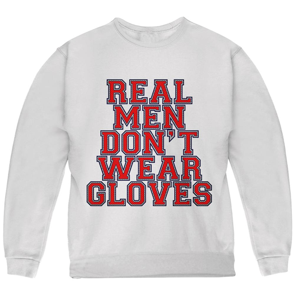 Glove Gate Real Men Don't Wear Gloves Youth Sweatshirt Youth Sweatshirts Old Glory LG White 