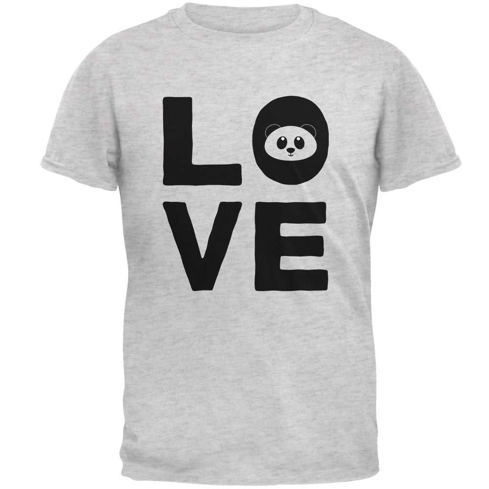 Panda Love Series Mens T Shirt Men's T-Shirts Old Glory 3XL Light Heather Grey 