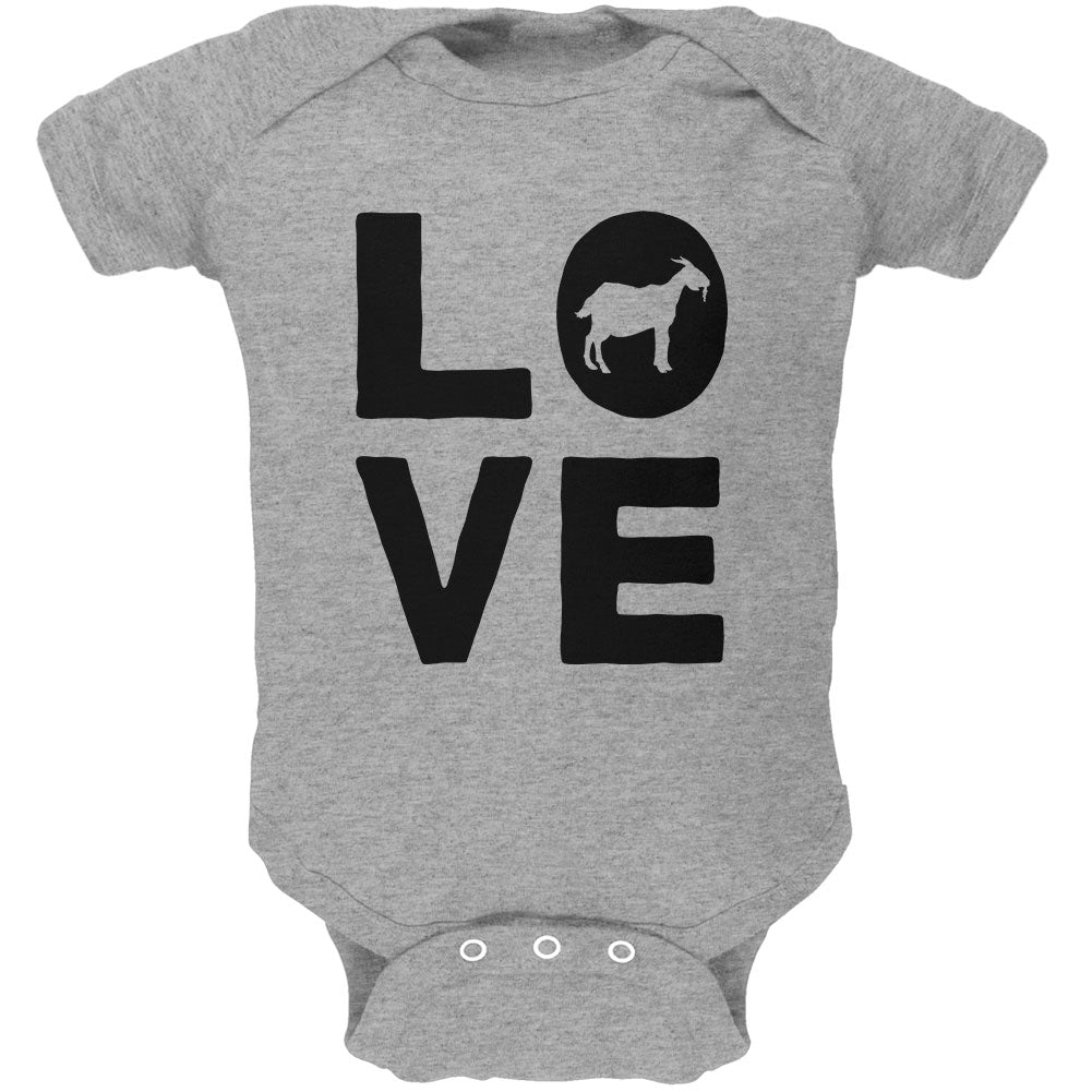 Goat Love Series Soft Baby One Piece Baby One Piece Old Glory 0-3M Heather 