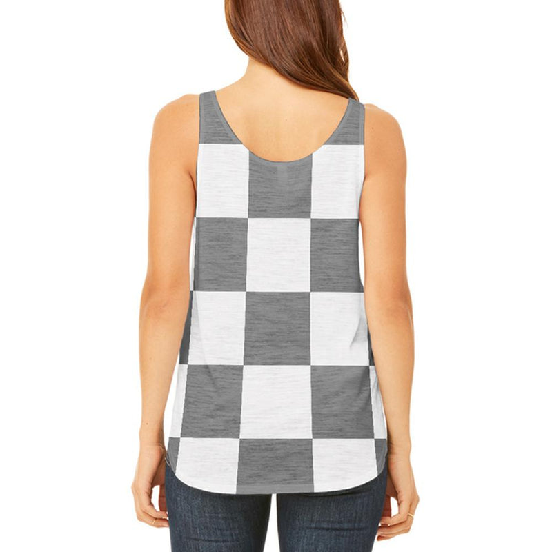 Finish Line Checkered Flag Juniors Flowy Side Slit Tank Top Juniors Tank Tops Old Glory   