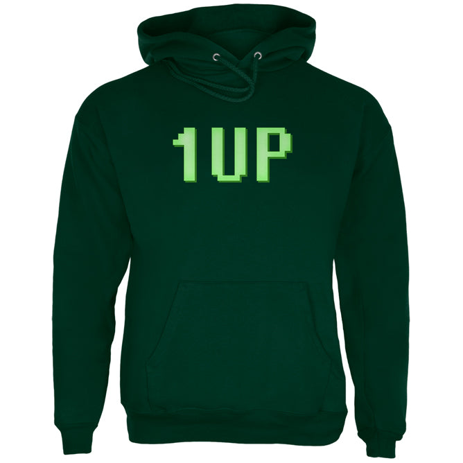 Gamer Geek Birthday 1 Up Extra Life Mens Hoodie Men's Hoodies Old Glory 2XL Forest Green 