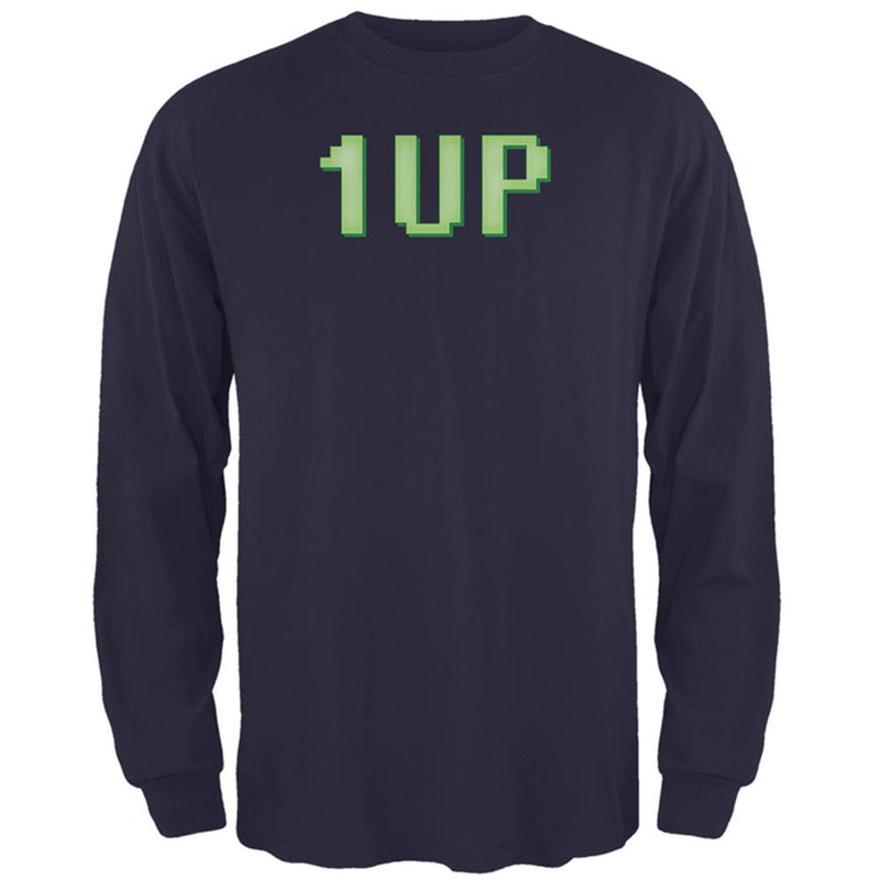 Gamer Geek Birthday 1 Up Extra Life Mens Long Sleeve T Shirt Men's Long Sleeves Old Glory 2XL Navy 