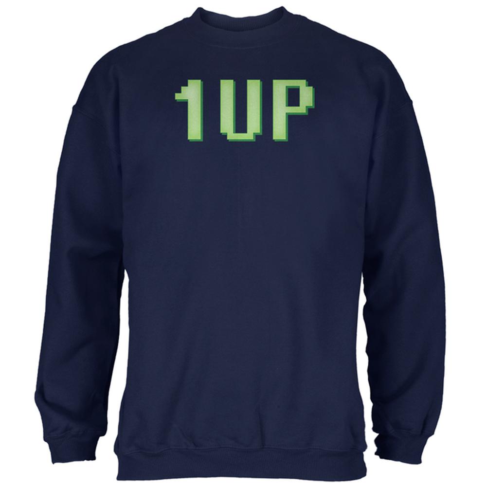 Gamer Geek Birthday 1 Up Extra Life Mens Sweatshirt Men's Sweatshirts Old Glory 2XL Navy 