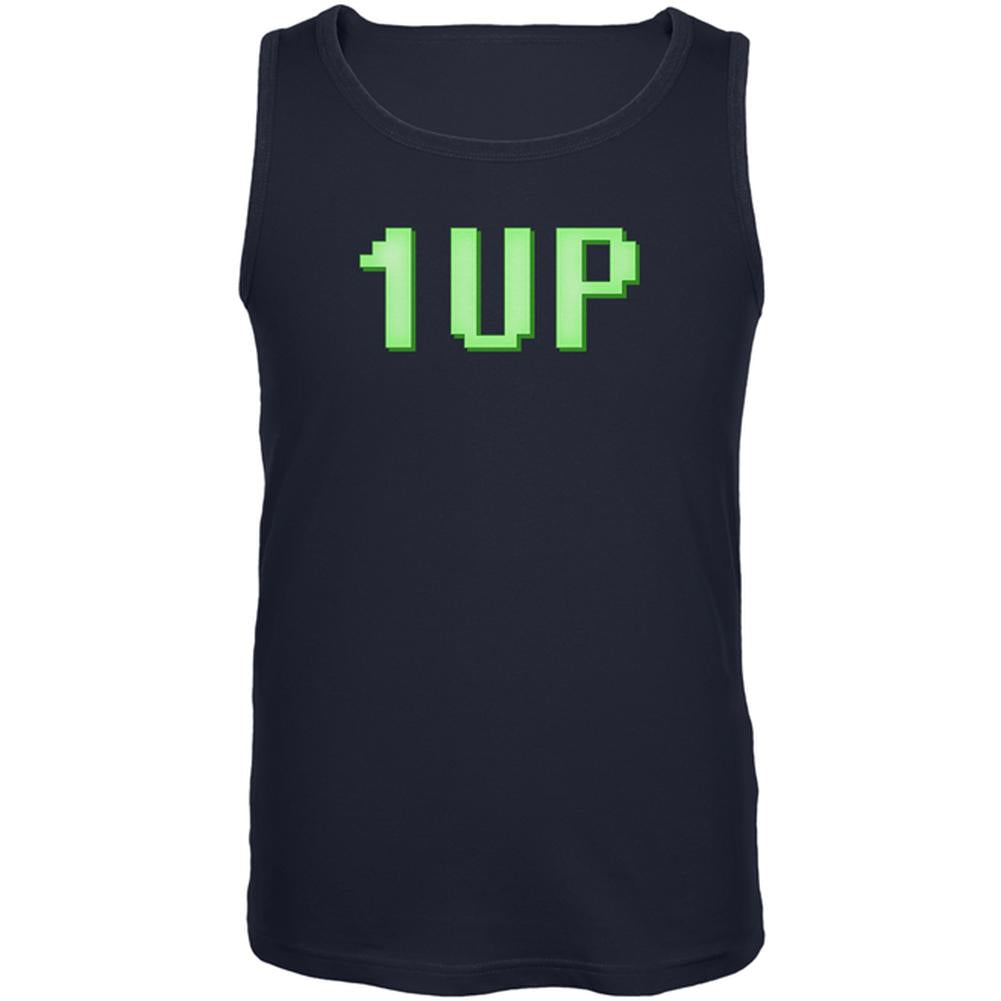 Gamer Geek Birthday 1 Up Extra Life Mens Tank Top Men's Tank Tops Old Glory 2XL Navy 