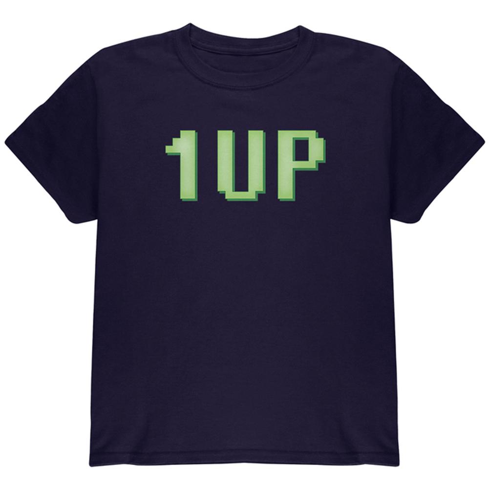 Gamer Geek Birthday 1 Up Extra Life Youth T Shirt Youth T-Shirts Old Glory LG Navy 