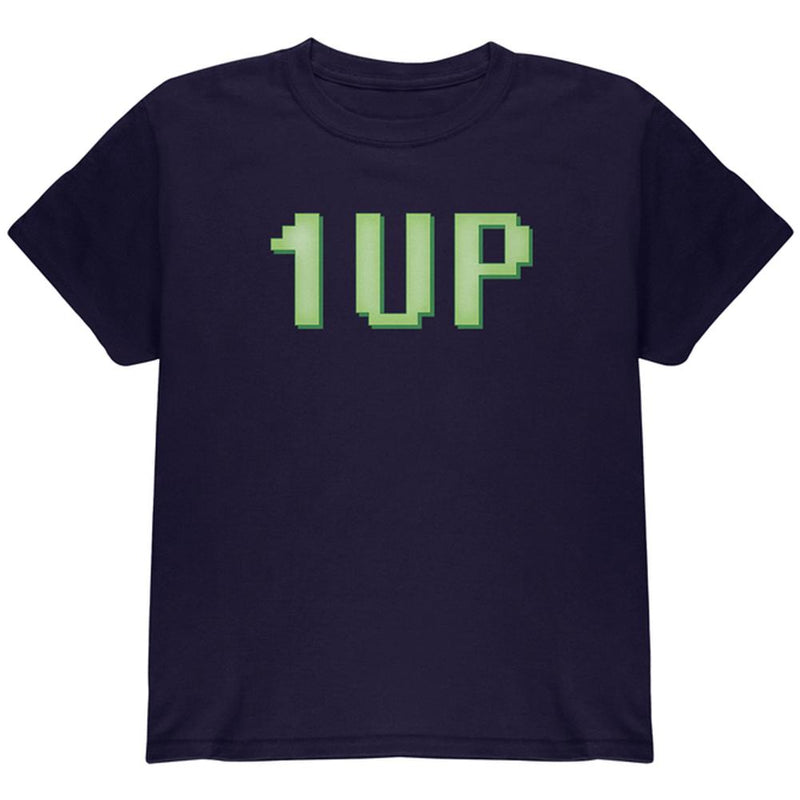 Gamer Geek Birthday 1 Up Extra Life Youth T Shirt Youth T-Shirts Old Glory LG Navy 