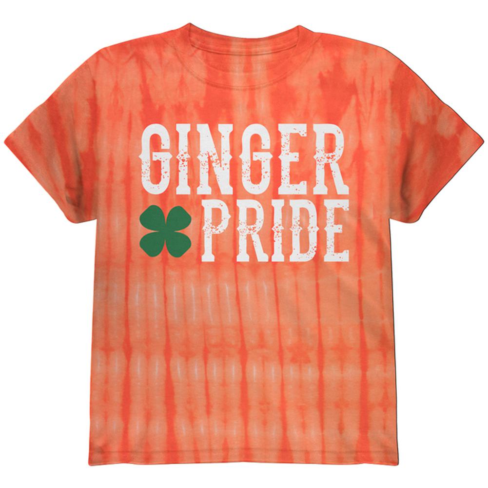 St. Patricks Day Ginger Pride Youth Tie-Dye T-Shirt Youth T-Shirts Old Glory SM