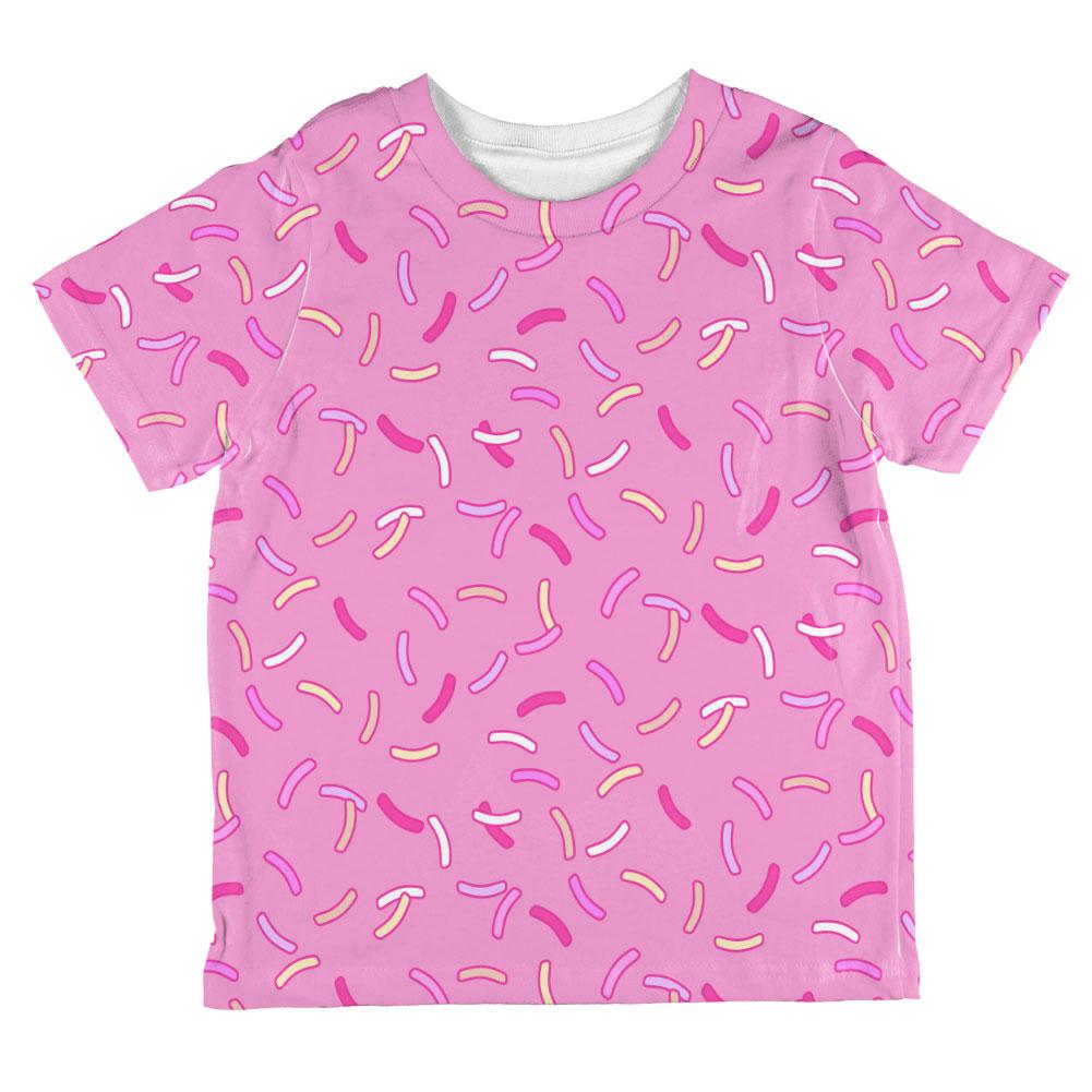 Pastel Strawberry Sprinkles All Over Toddler T Shirt Toddler T-Shirts Old Glory 2T Light Pink 