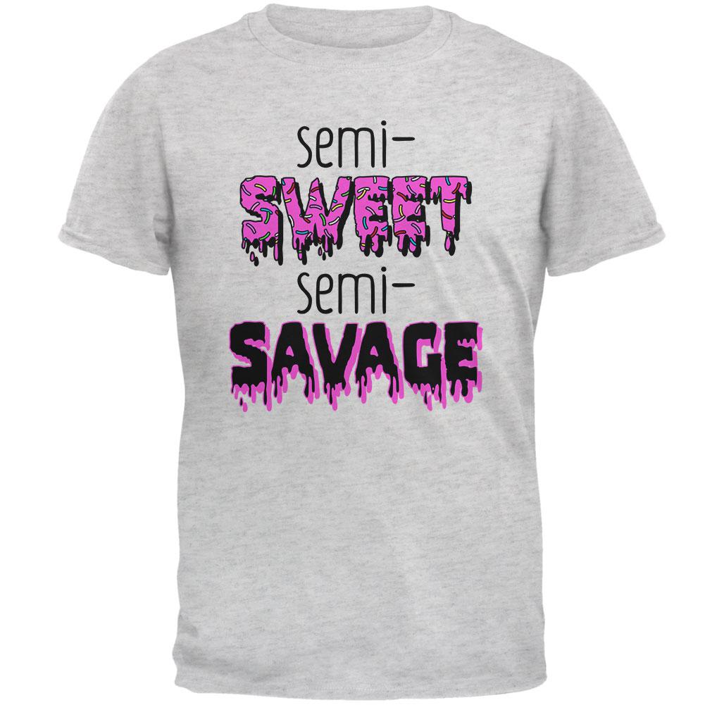 Semi-Sweet Semi-Savage Sprinkles Mens T Shirt Men's T-Shirts Old Glory 2XL Light Heather Grey 