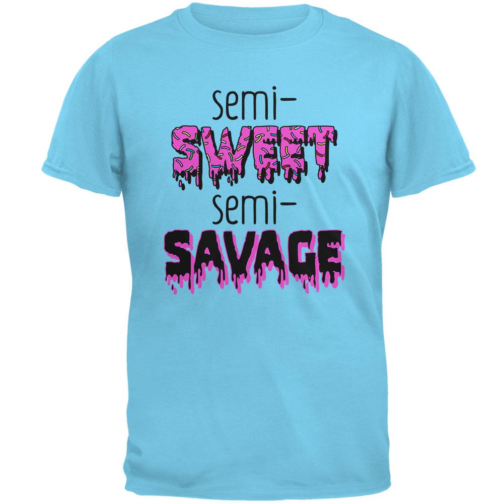 Semi-Sweet Semi-Savage Sprinkles Mens T Shirt Men's T-Shirts Old Glory 2XL Sky 