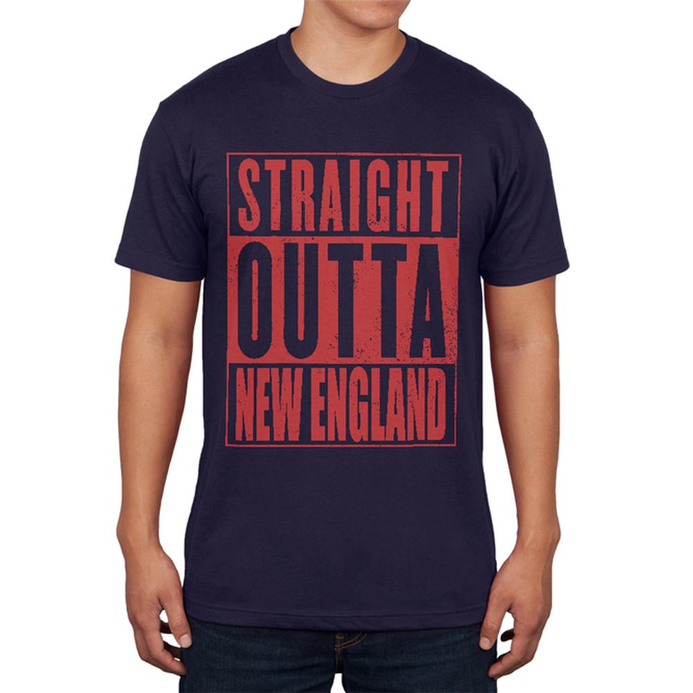 Straight Outta New England Mens T Shirt Men's T-Shirts Old Glory 2XL Navy 