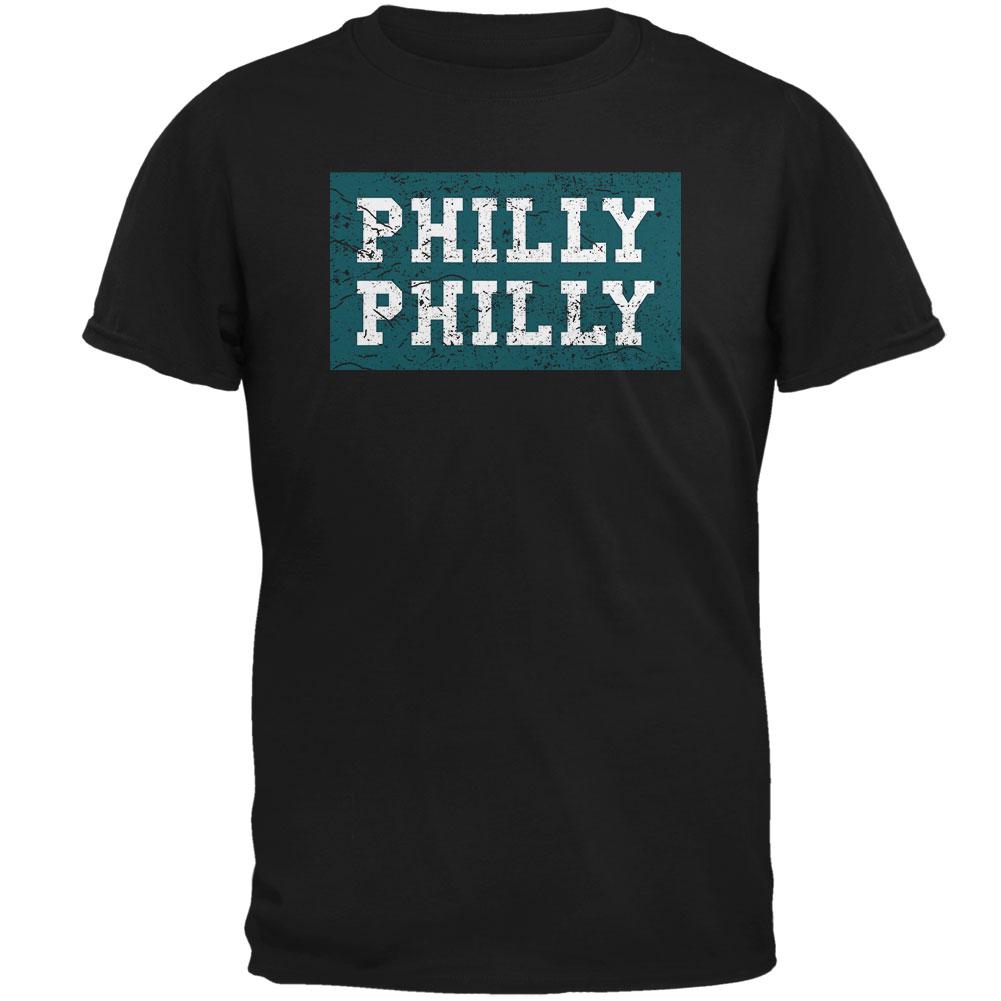 Philly Philly Mens Soft T Shirt Men's T-Shirts Old Glory 2XL Black 