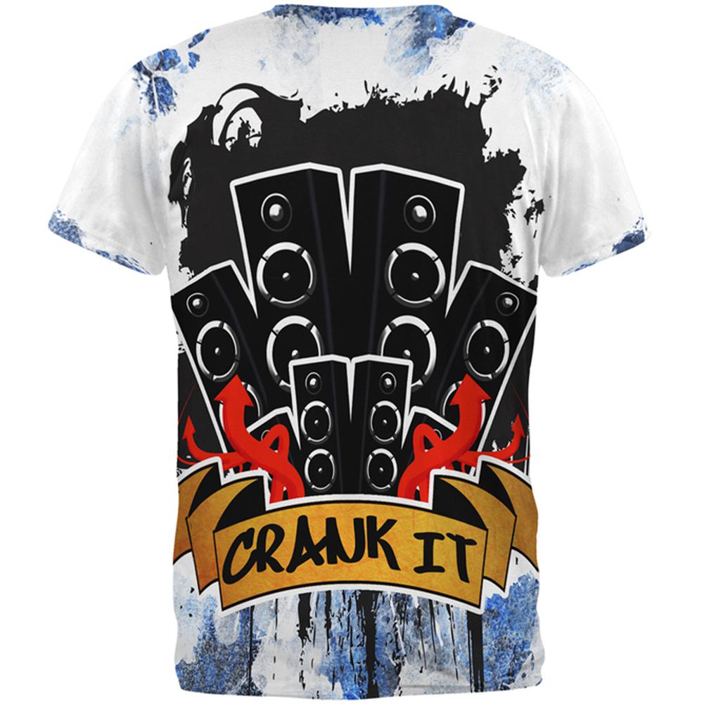 DJ Crank it to Eleven 11 Super Bass Speakers All Over Mens T Shirt Men's T-Shirts Old Glory   