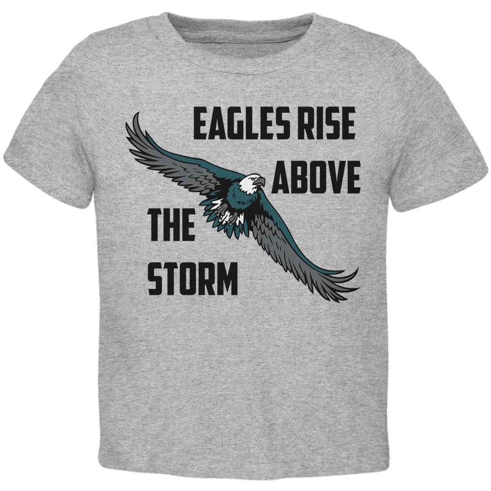 Eagles Rise Above The Storm Toddler T Shirt Toddler T-Shirts Old Glory 2T Heather 