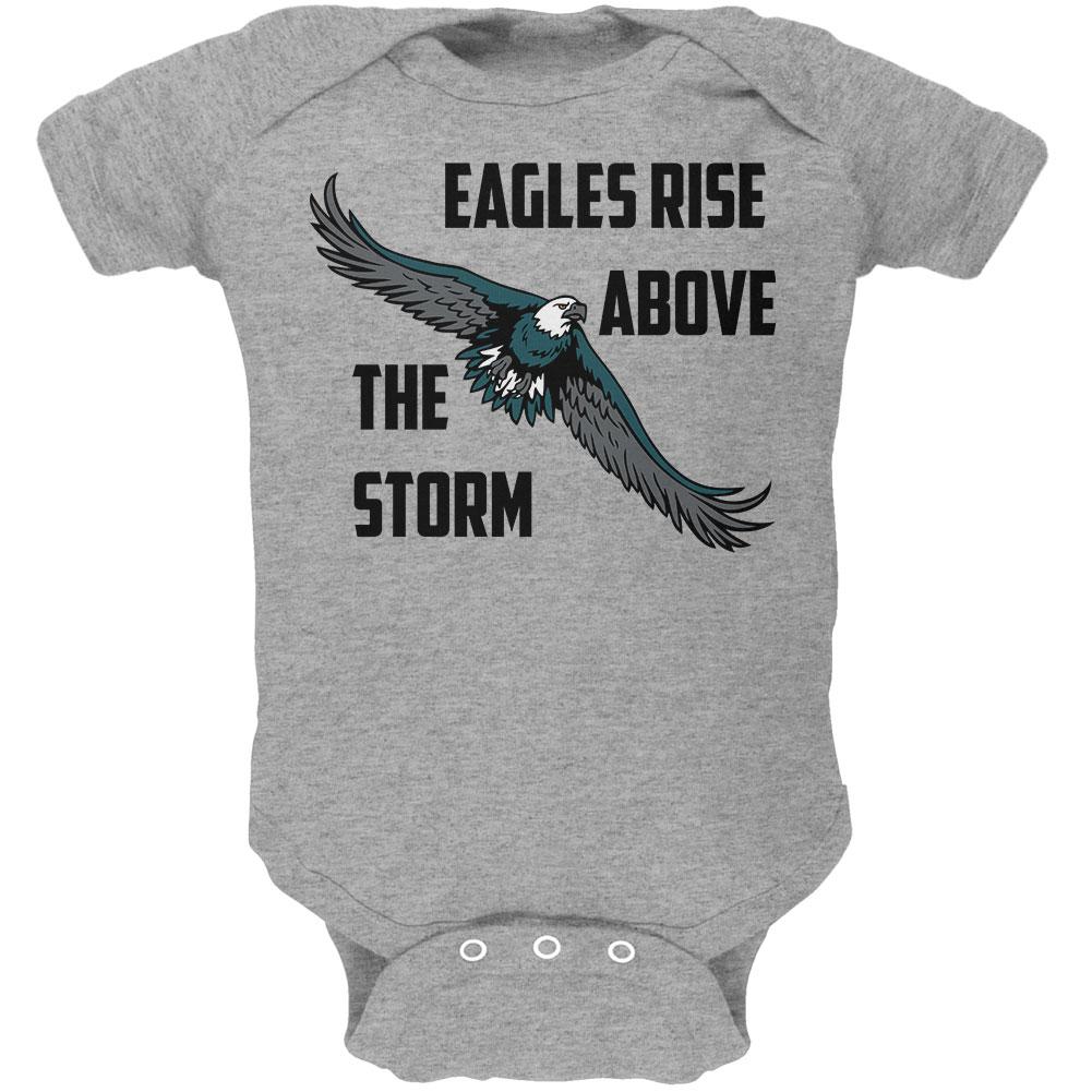 Eagles Rise Above The Storm Soft Baby One Piece Baby One Piece Old Glory 0-3M Heather 