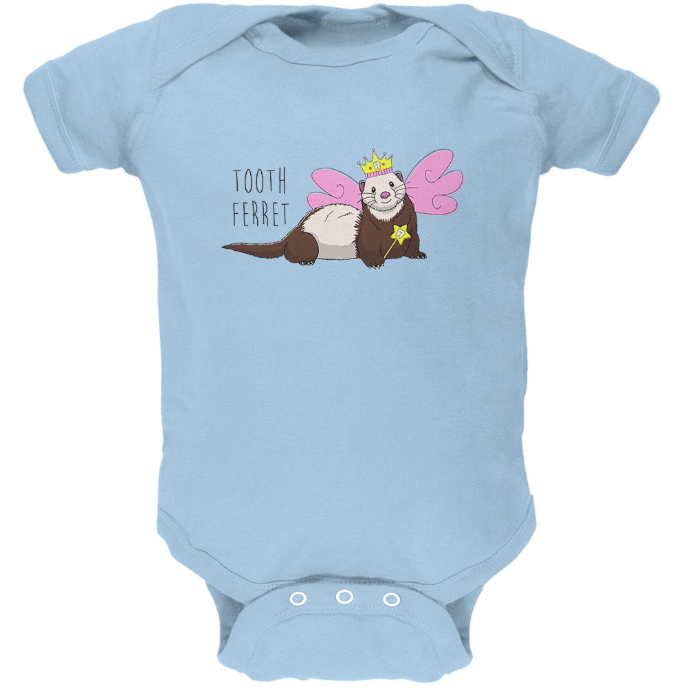 Tooth Fairy Ferret Pun Soft Baby One Piece Baby One Piece Old Glory 0-3M Light Blue 