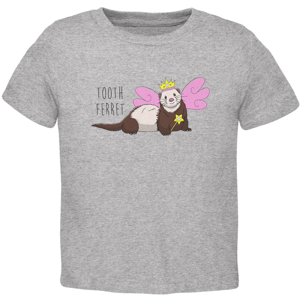 Tooth Fairy Ferret Pun Toddler T Shirt Toddler T-Shirts Old Glory 2T Heather 