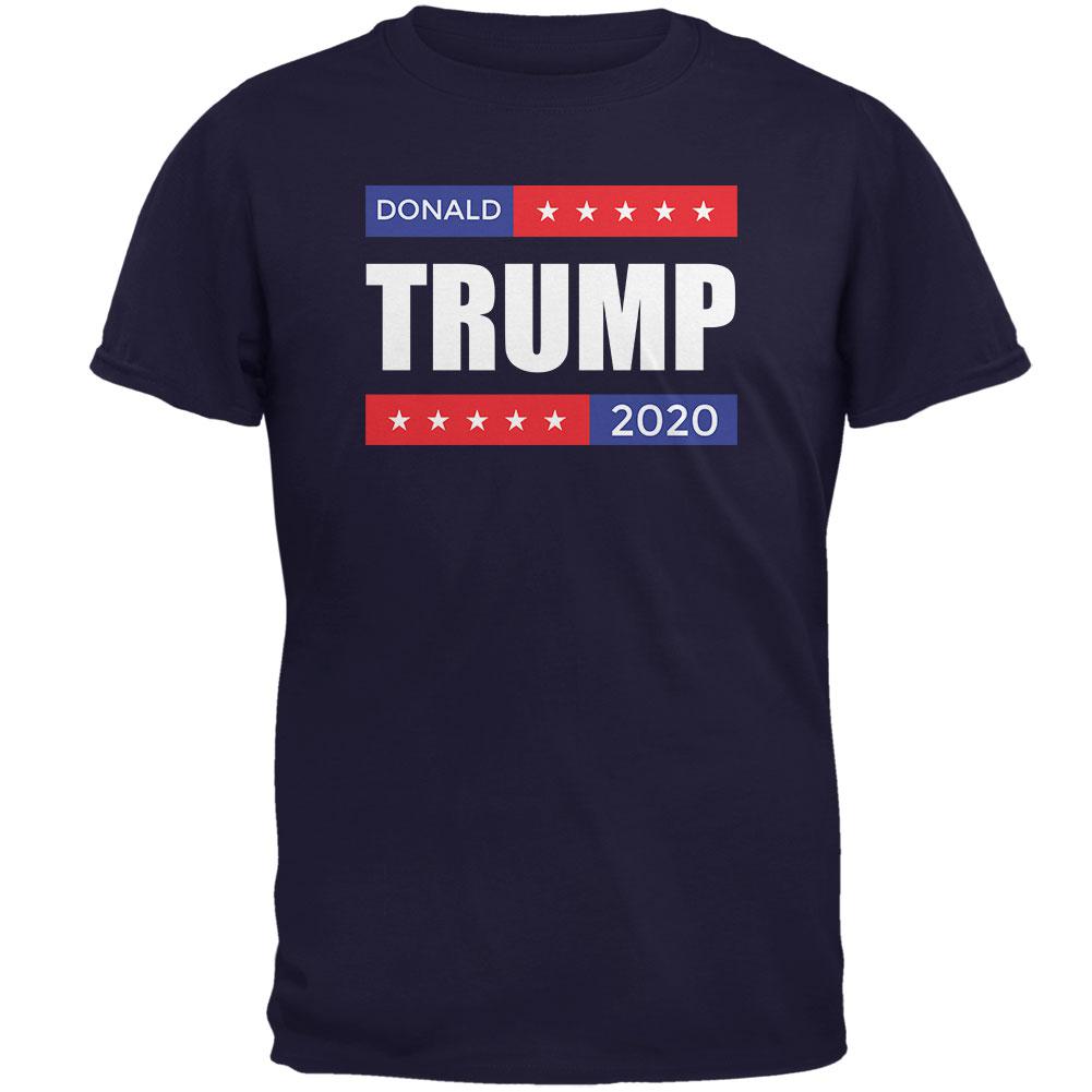 Election 2020 Stacked Donald Trump Mens T Shirt Men's T-Shirts Old Glory SM Navy 