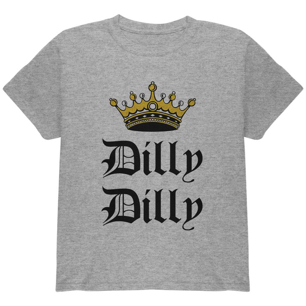 Dilly Dilly Crown Olde English Youth T Shirt Youth T-Shirts Old Glory LG Heather 