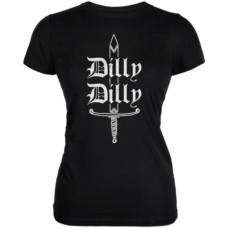 Dilly Dilly Sword Olde English Juniors Soft T Shirt Juniors T-Shirts Old Glory 2XL Black 