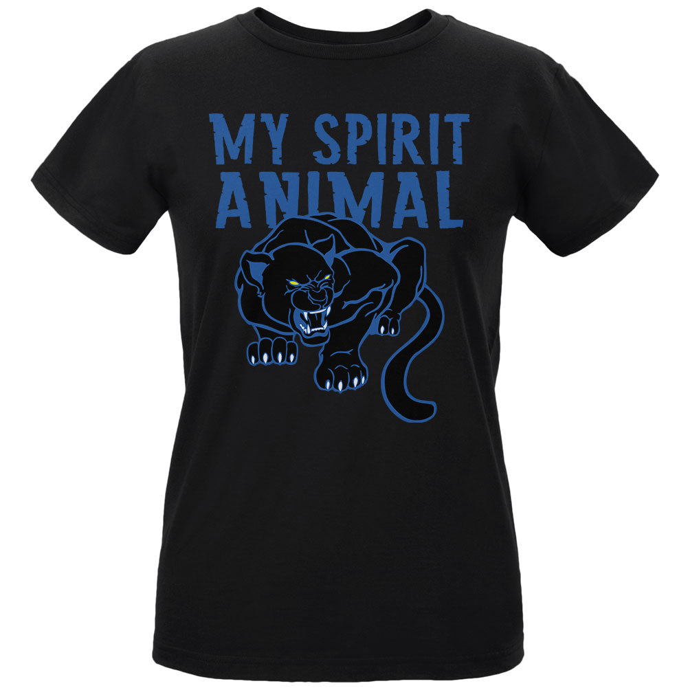 My Spirit Animal Black Panther Womens Organic T Shirt Women's T-Shirts Old Glory LG Black 