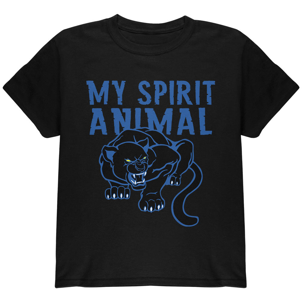 My Spirit Animal Black Panther Youth T Shirt Youth T-Shirts Old Glory YLG Black 