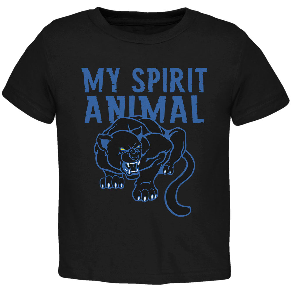 My Spirit Animal Black Panther Toddler T Shirt Toddler T-Shirts Old Glory 2T Black 