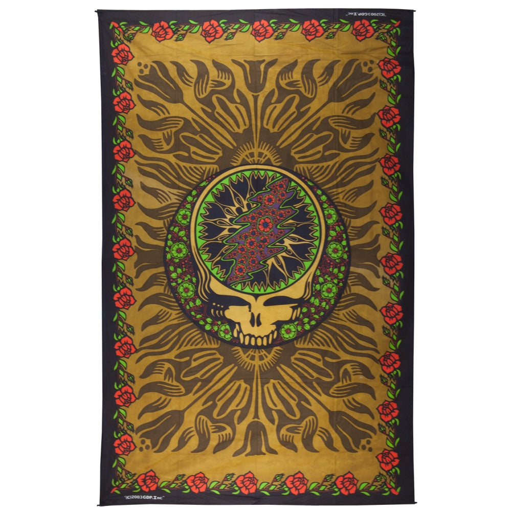 Grateful Dead - Steal Your Face Rose 60x90 Tapestry Tapestries Grateful Dead OS  