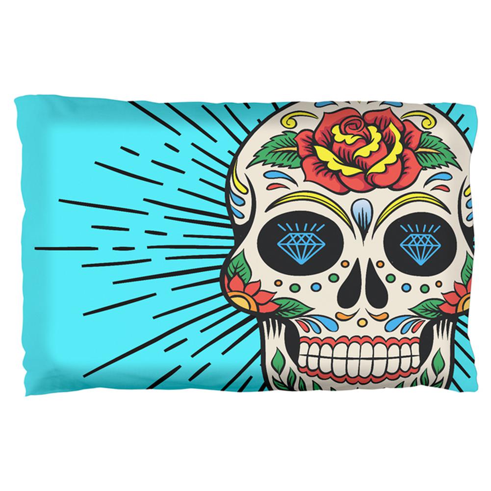 Sugar Skull Pillow Case Pillowcases Old Glory OS Multi 