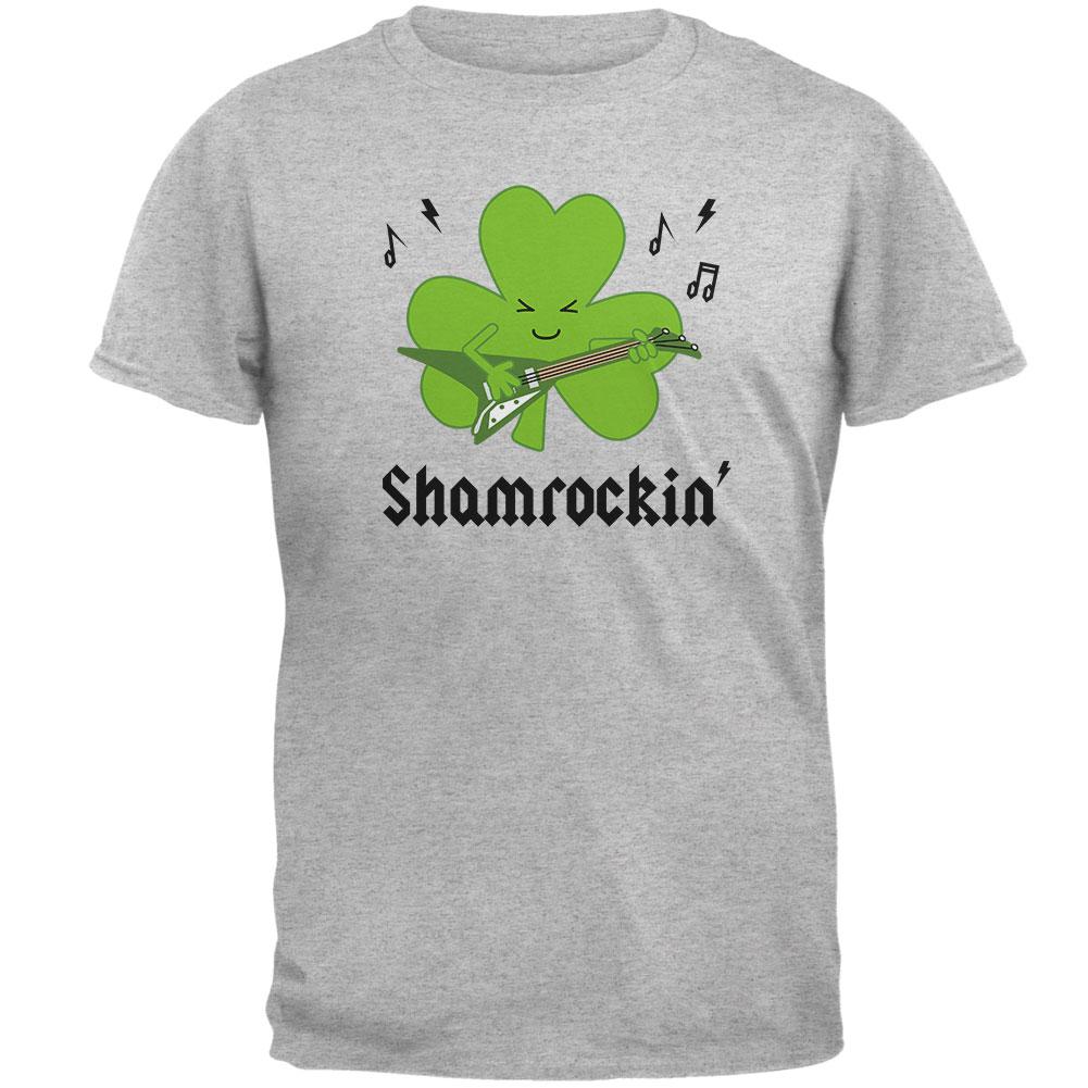 St. Patrick's Day Shamrock Guitar Shamrockin' Mens T Shirt Men's T-Shirts Old Glory 2XL Heather 