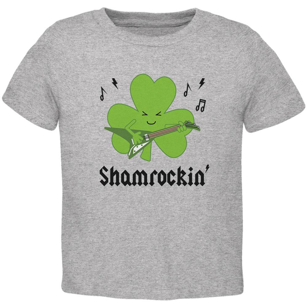 St. Patrick's Day Shamrock Guitar Shamrockin' Toddler T Shirt Toddler T-Shirts Old Glory 2T Heather 