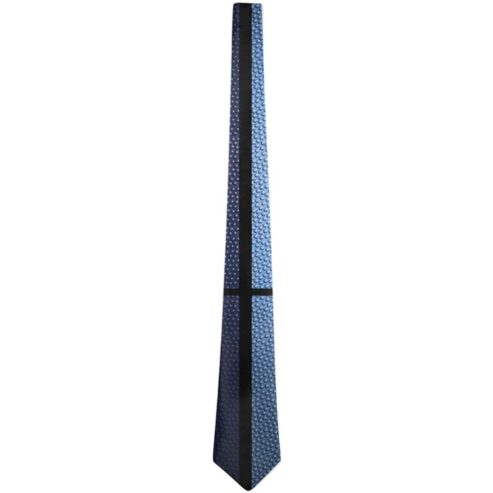 Championship Basketball Navy & Light Blue All Over Neck Tie Men's Neck Ties Old Glory OS Multi 