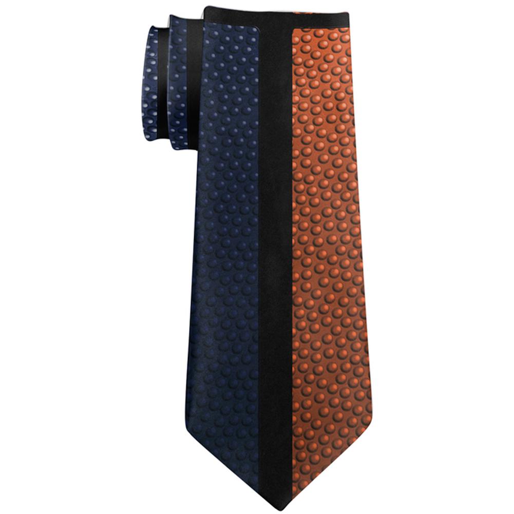 Championship Basketball Orange & Navy All Over Neck Tie Men's Neck Ties Old Glory   