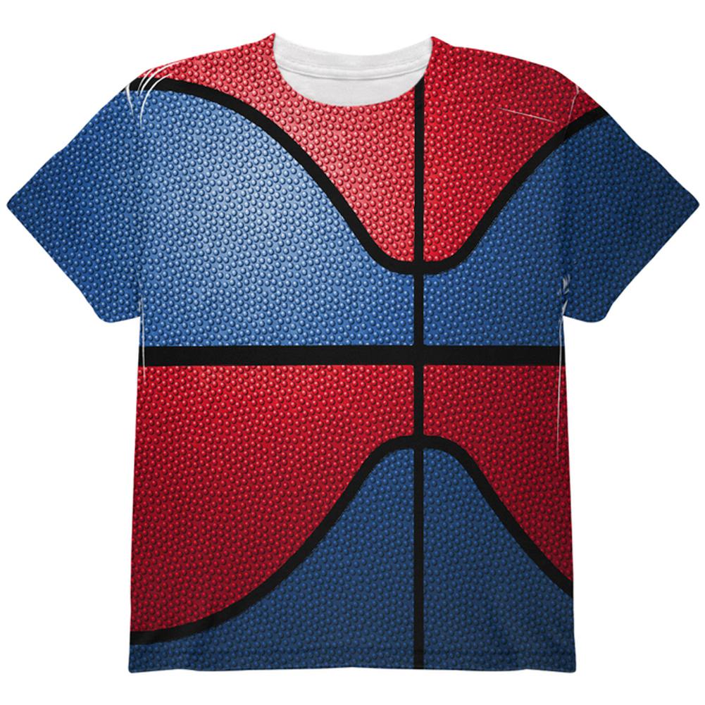 Championship Basketball Royal Blue & Red All Over Youth T Shirt Youth T-Shirts Old Glory LG Multi 