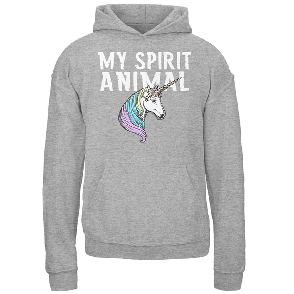 My Spirit Animal Unicorn Youth Hoodie Youth Hoodies Old Glory YLG Storm Grey 