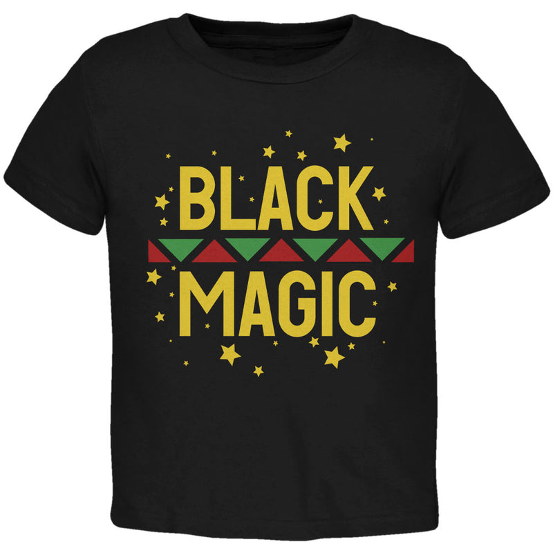 Black History Month Magic Star Pan African Toddler T Shirt Toddler T-Shirts Old Glory 4T Black 