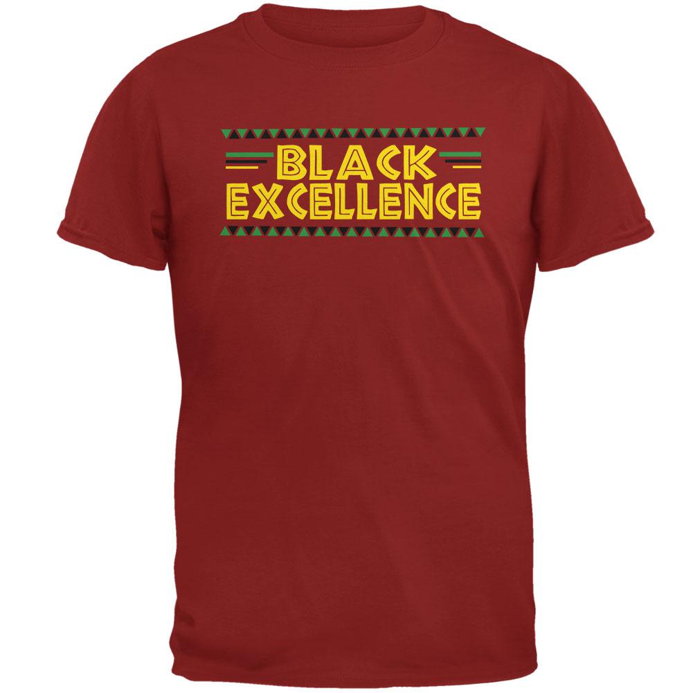 Black History Month Excellence Pan African Colors Mens T Shirt Men's T-Shirts Old Glory 2XL Cardinal Red 