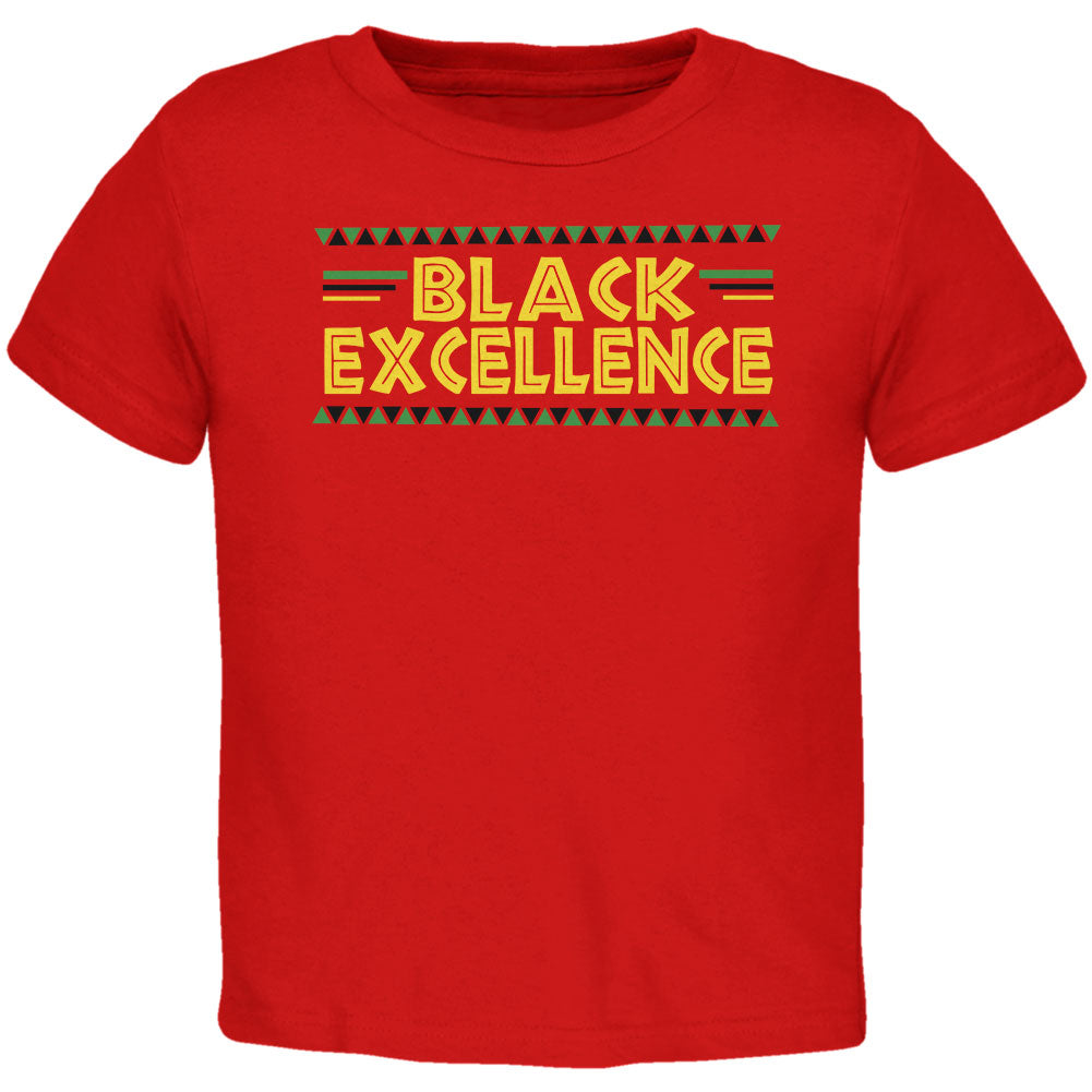 Black History Month Excellence Pan African Colors Toddler T Shirt Toddler T-Shirts Old Glory 5/6T Red 